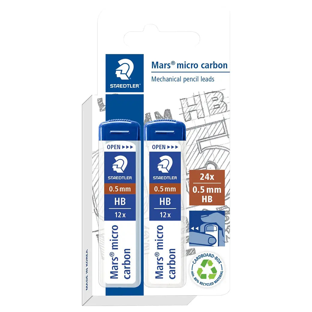 STAEDTLER Mars Micro Carbon Leads 0.5mm HB | Illustration & drawing art supplies Australia