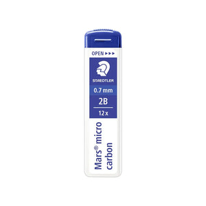 STAEDTLER Mars Micro Carbon Leads 0.7mm 2B | Illustration & drawing art supplies Australia
