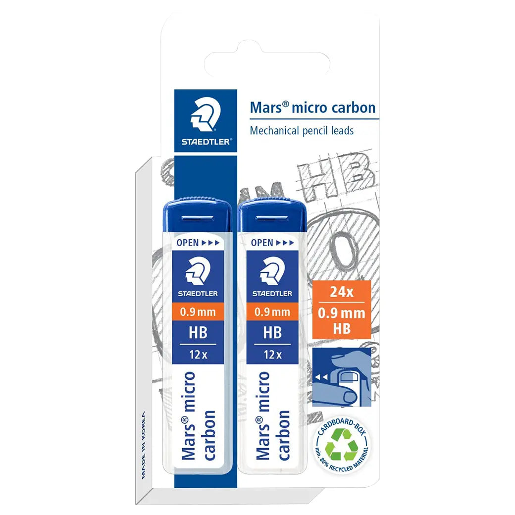STAEDTLER Mars Micro Carbon Leads 0.9mm HB | Illustration & drawing art supplies Australia