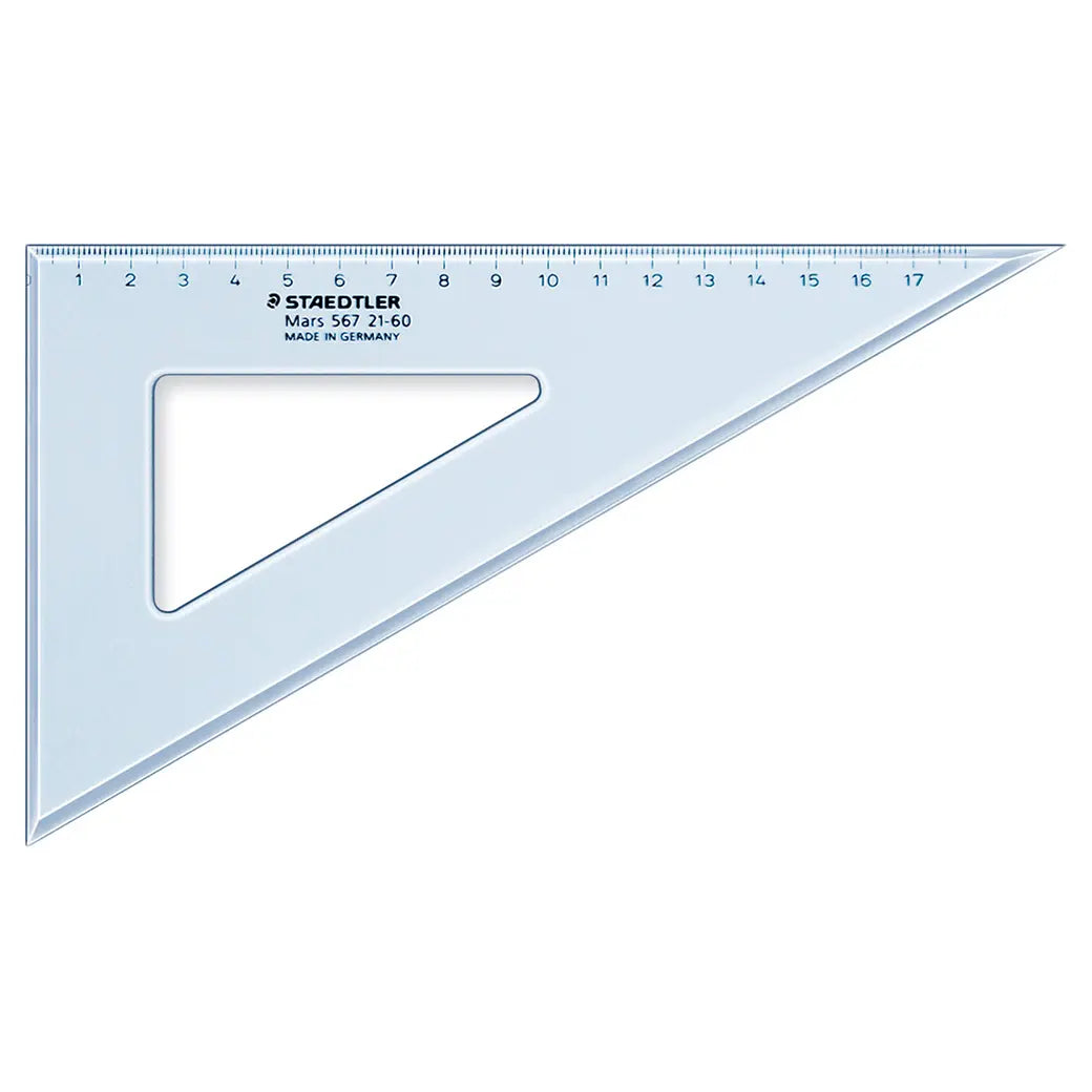 STAEDTLER Mars Set Square 60˚/30˚ 21cm | Illustration & drawing art supplies Australia