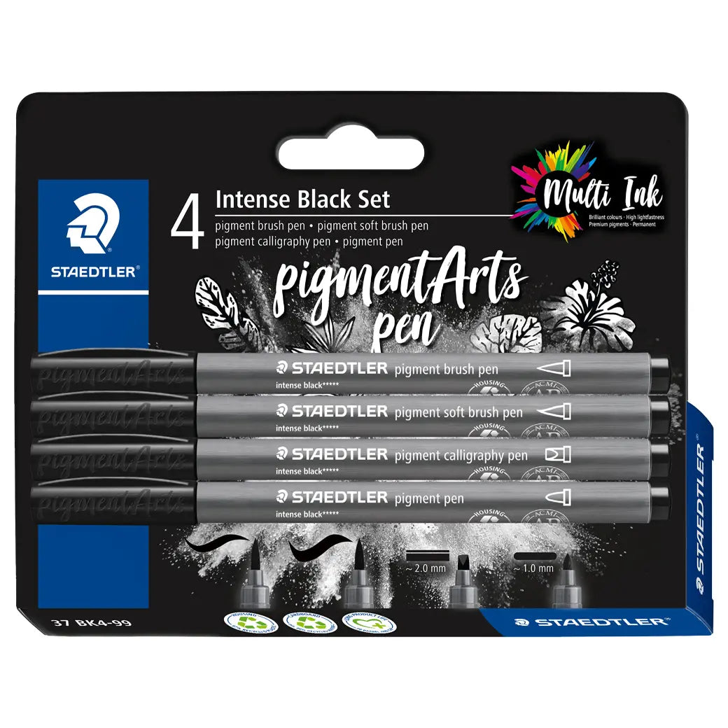 STAEDTLER Pigment Arts Intense Black Set | Illustration & drawing art supplies Australia
