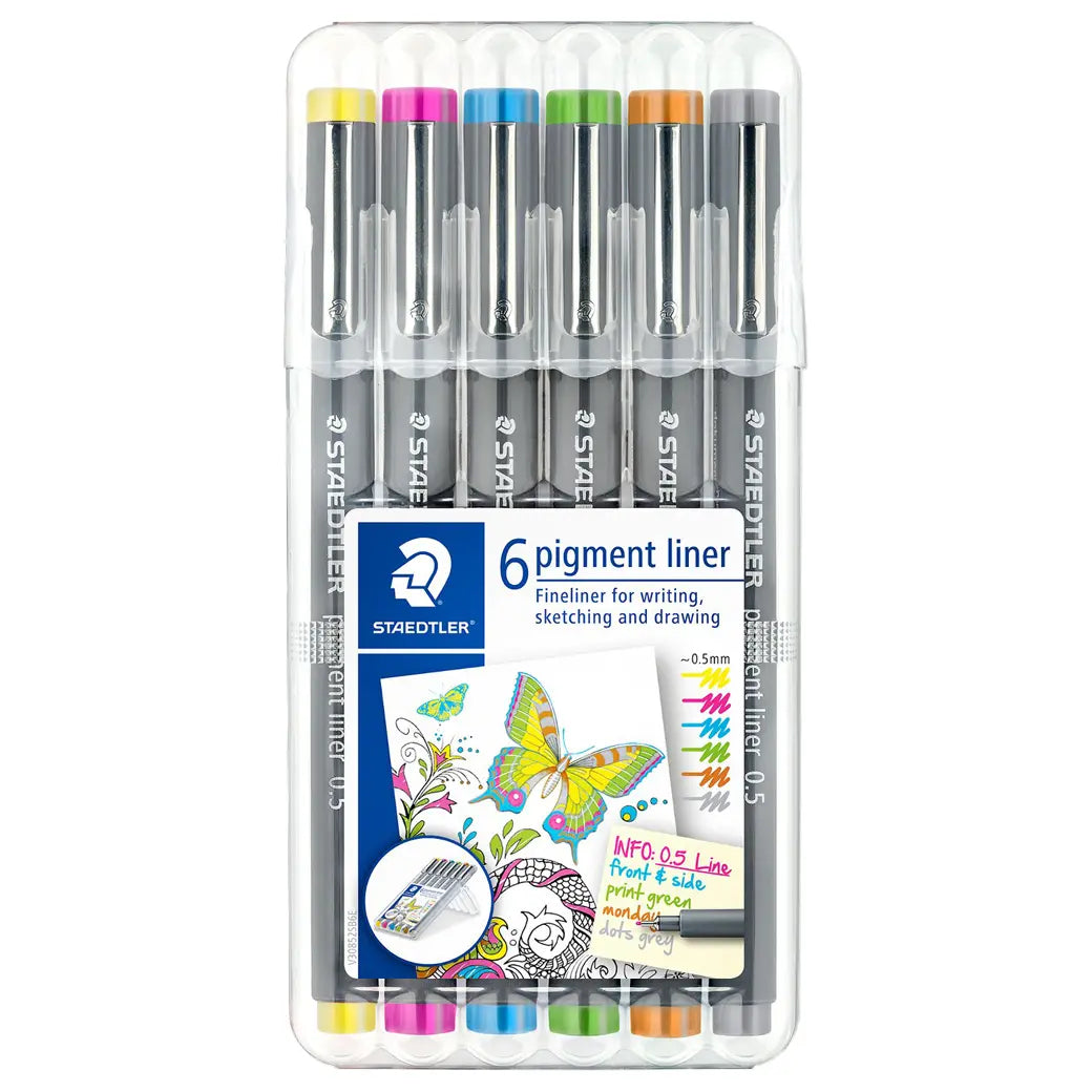 STAEDTLER Pigment Liner 0.5mm Set 1 | Illustration & drawing art supplies Australia