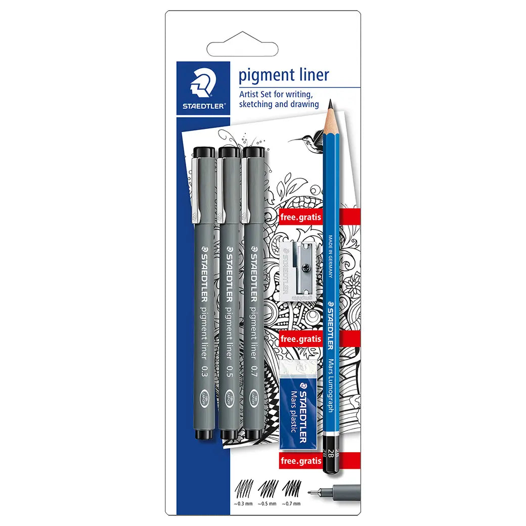 STAEDTLER Pigment Liner Artist Set | Illustration & drawing art supplies Australia