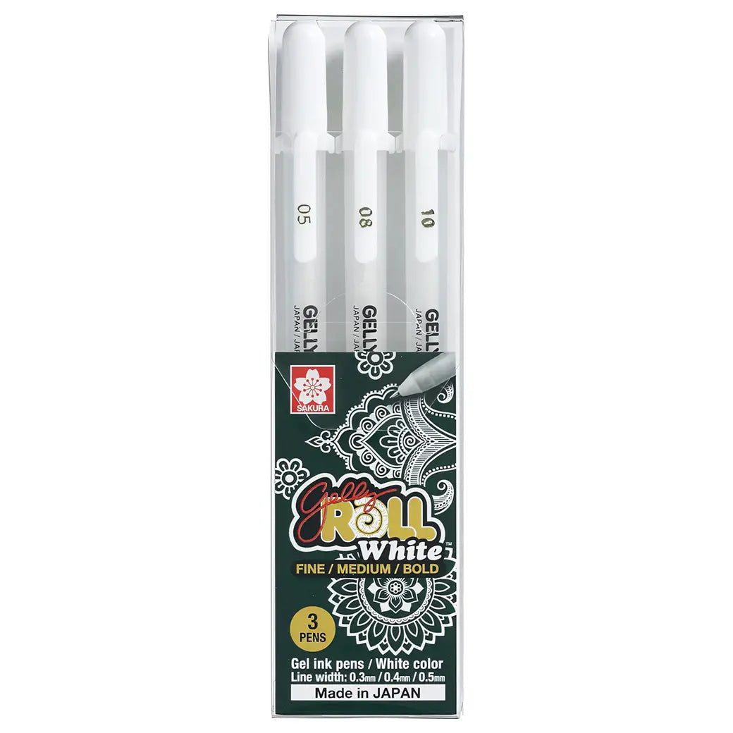 Sakura Gelly Roll White Pen Set | Illustration & drawing art supplies Australia