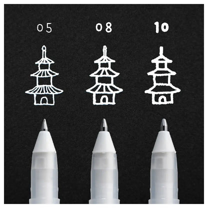 Sakura Gelly Roll White Pen Set | Illustration & drawing art supplies Australia
