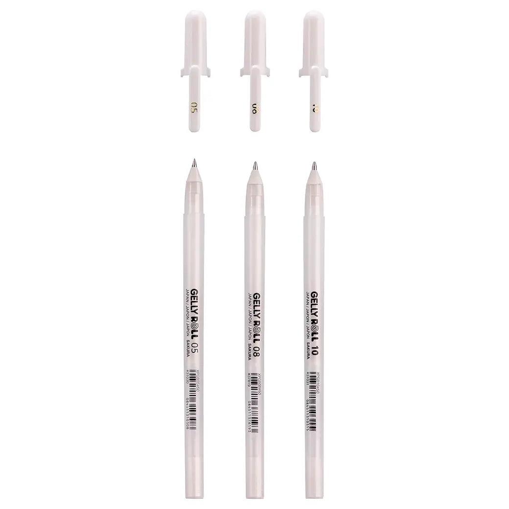 Sakura Gelly Roll White Pen Set | Illustration & drawing art supplies Australia