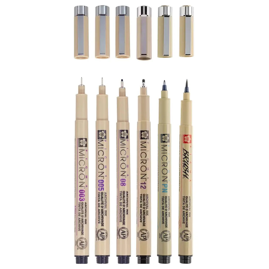 Sakura Pigma Intermediate Manga Pen Set | Illustration & drawing art supplies Australia