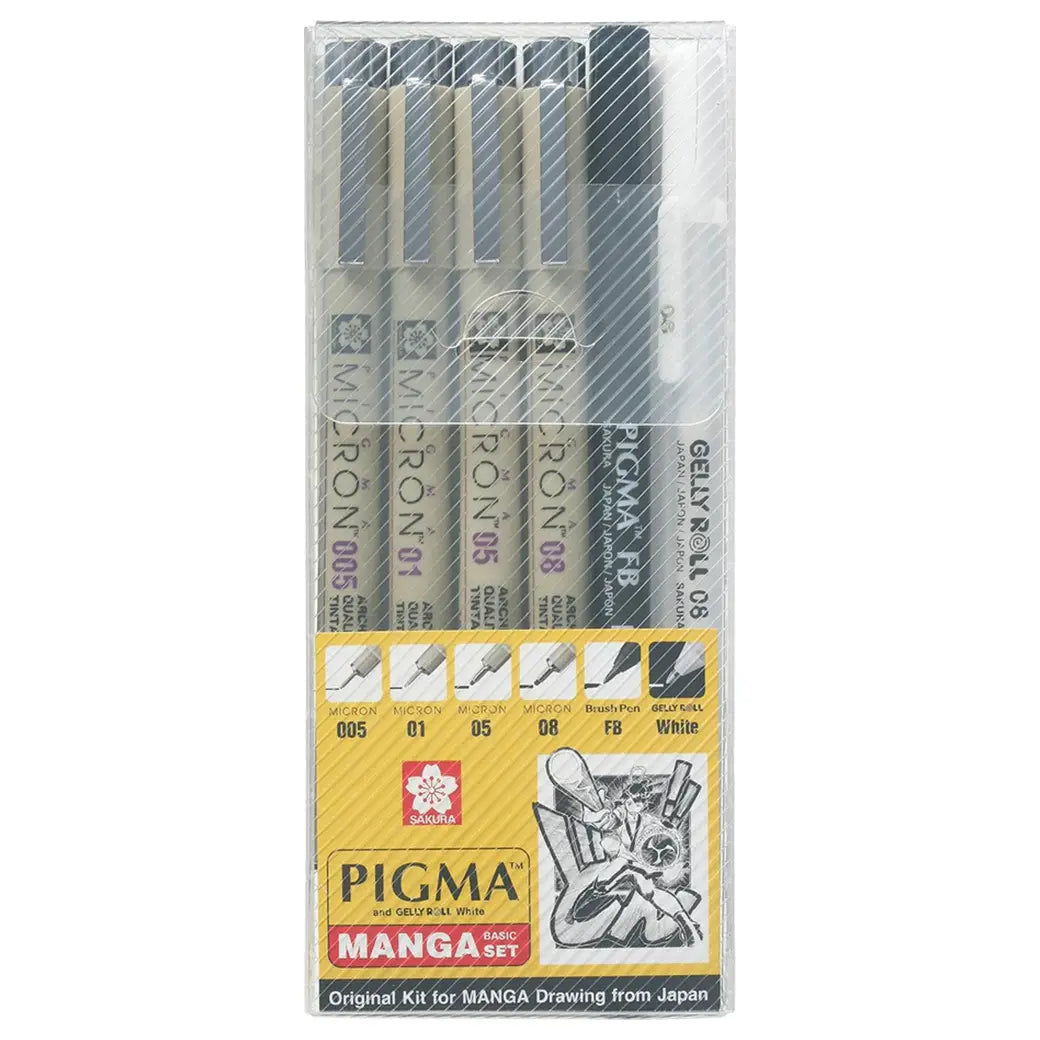Sakura Pigma Manga Basic Pen Set | Illustration & drawing art supplies Australia