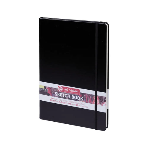 Talens Art Creation 21x29.7cm 140gsm Sketchbook Black | Illustration & drawing art supplies Australia