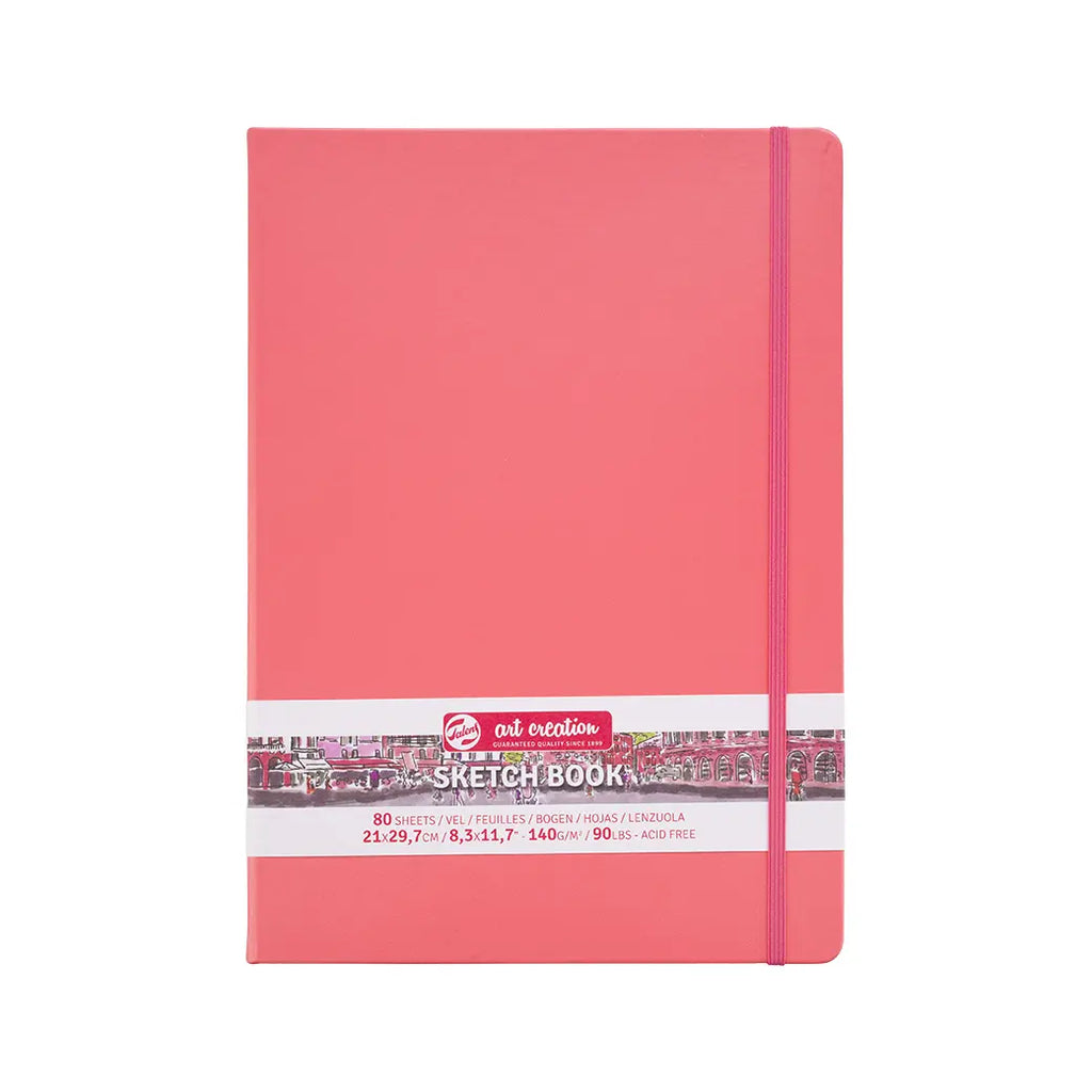 Talens Art Creation 21x29.7cm 140gsm Sketchbook Coral Red | Illustration & drawing art supplies Australia