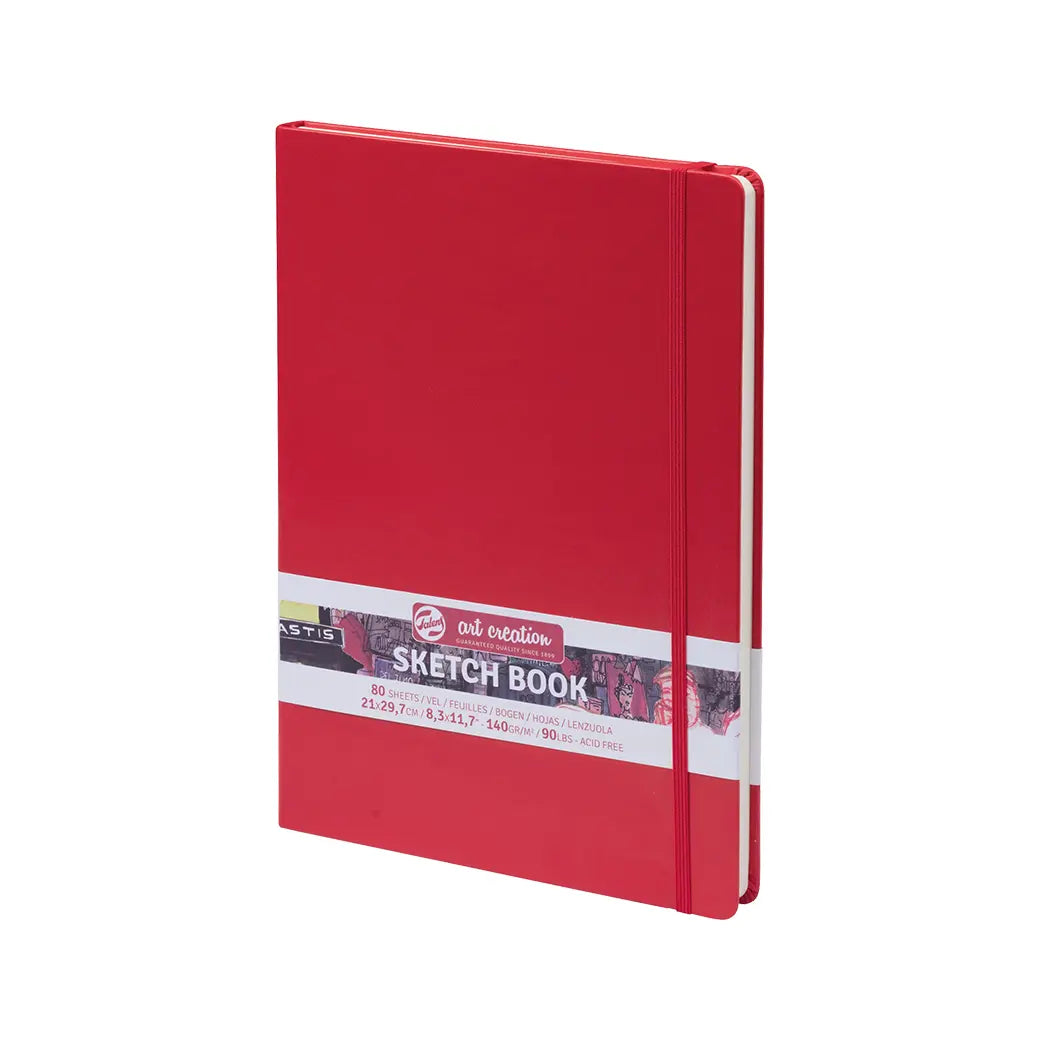 Talens Art Creation 21x29.7cm 140gsm Sketchbook Red | Illustration & drawing art supplies Australia