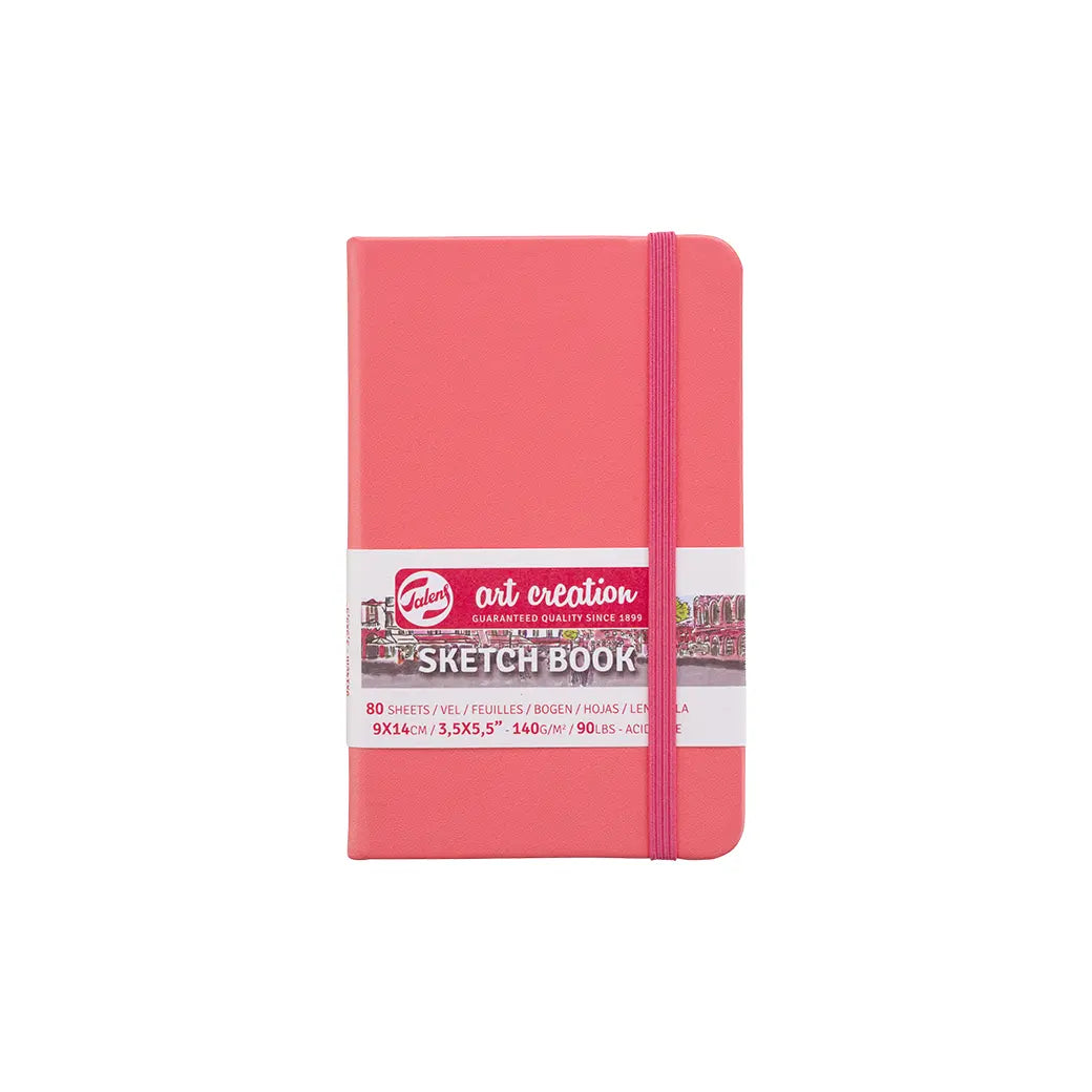 Talens Art Creation 9x14cm 140gsm Sketchbook Coral Red | Illustration & drawing art supplies Australia