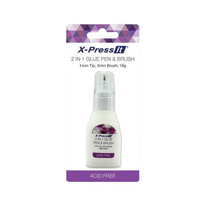 X-Press It 2 in 1 Glue Pen and Brush | Cardmaking craft supplies Australia