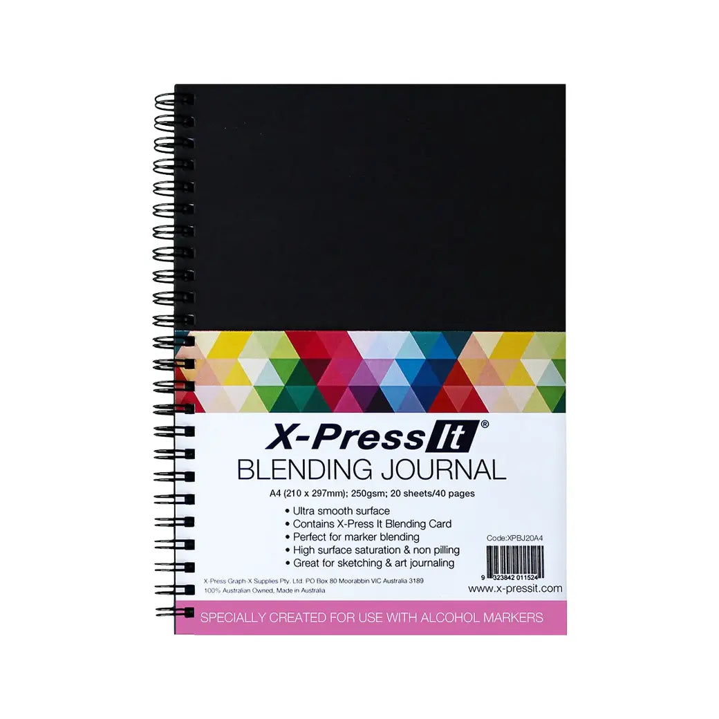 X-Press It A4 250gsm Blending Journal 20 Sheet | Illustration & drawing art supplies Australia