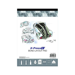 X-Press It A4 70gsm Bond Layout Pad 50 Sheet | Illustration & drawing art supplies Australia