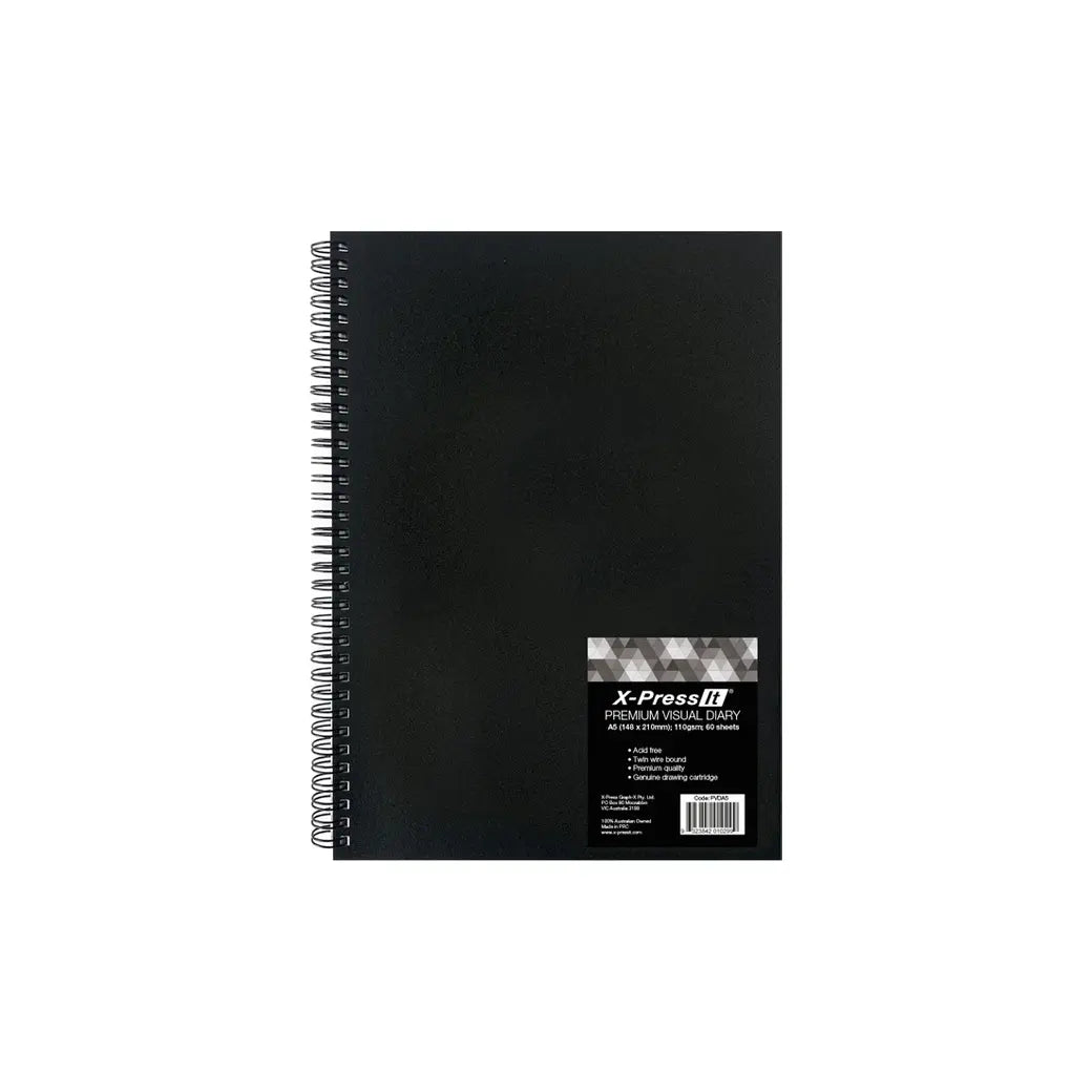 X-Press It A5 110gsm Visual Diary 60 Sheet | Illustration & drawing art supplies Australia