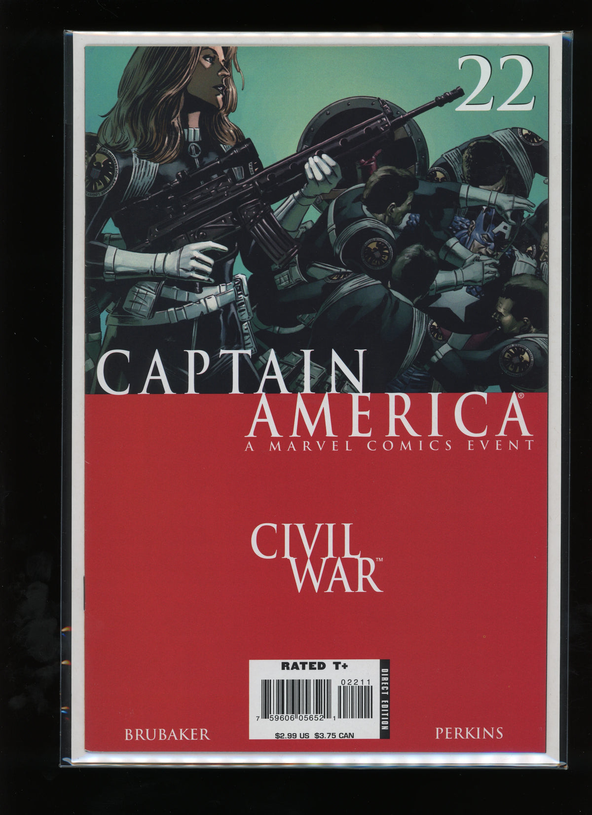 Front cover of Captain America #22 (2006) by Steve Epting – Marvel Comics raw comic book