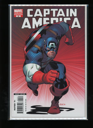 Front cover of Captain America #25 (2007) Variant edition by Ed McGuinness – Marvel Comics raw comic book