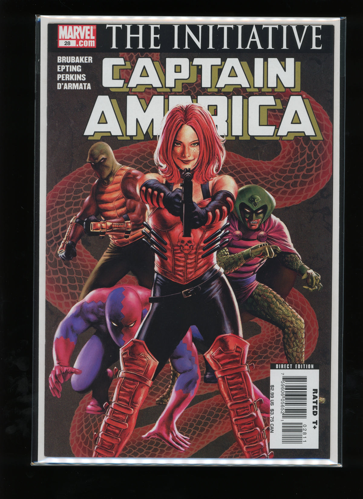 Front cover of Captain America #28 published by Marvel Comics in 2007