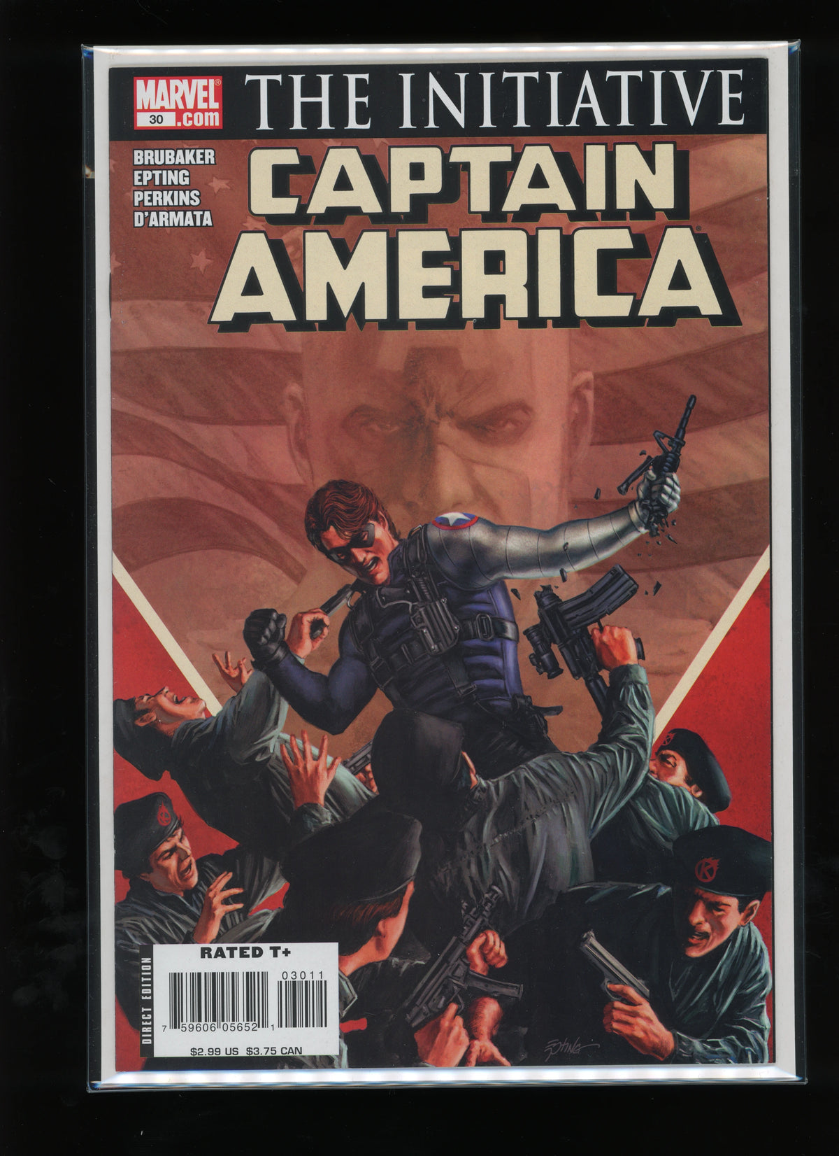 Front cover of Captain America #30 (2007) by Steve Epting – Marvel Comics raw comic book
