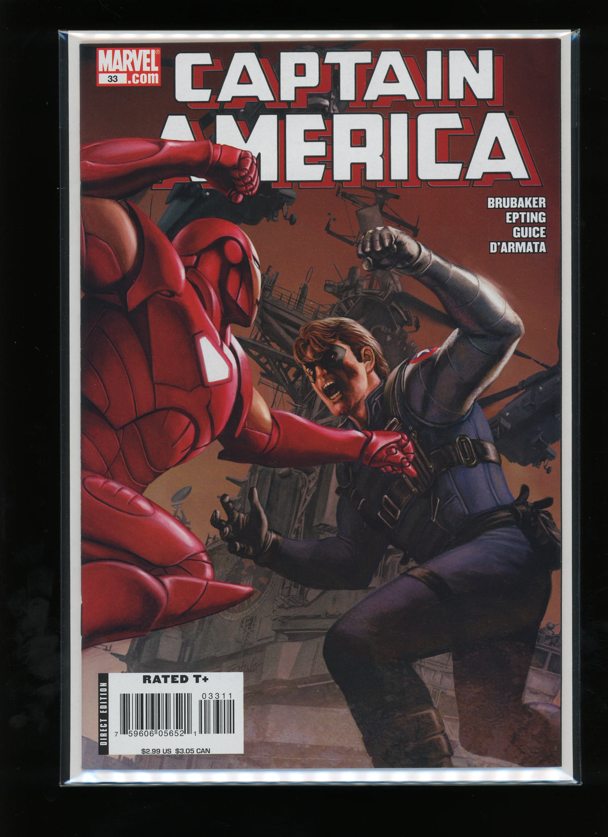 Front cover of Captain America #33 (2007) by Steve Epting – Marvel Comics raw comic book