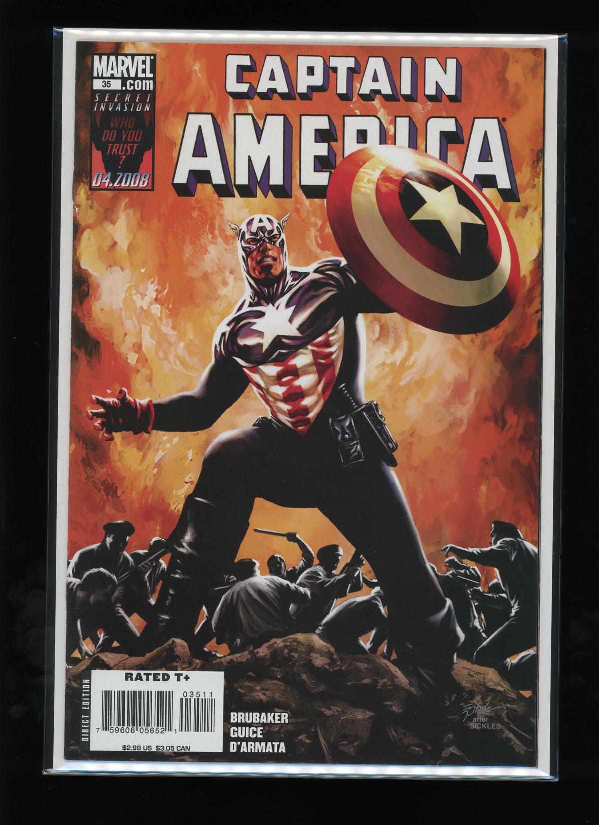 Front cover of Captain America #35 (2008) by Steve Epting – Marvel Comics raw comic book