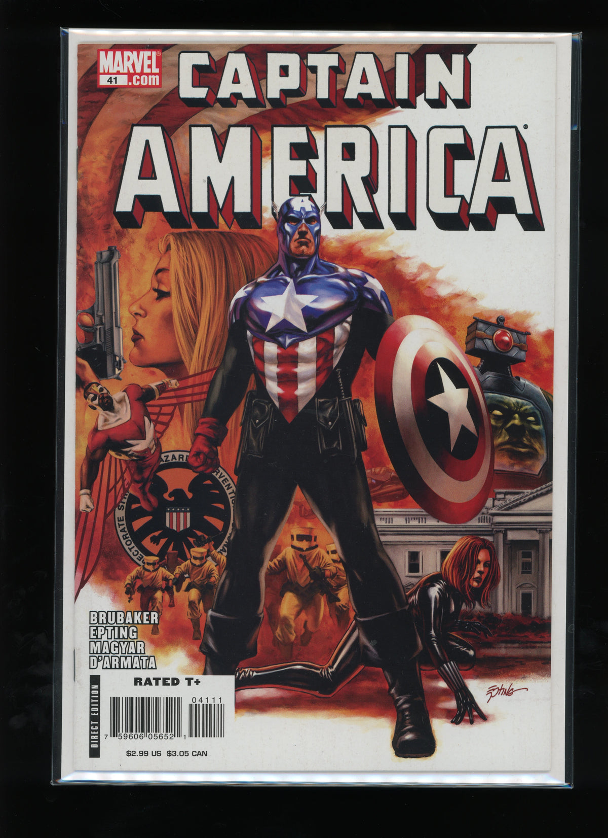 Front cover of Captain America #41 (2008) by Steve Epting – Marvel Comics raw comic book