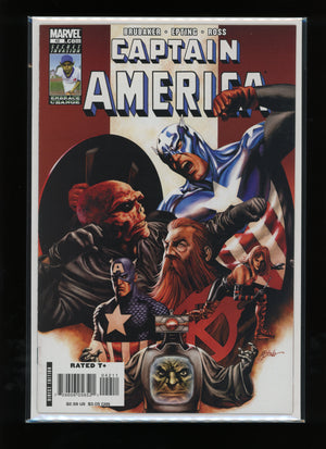 Front cover of Captain America #42 published by Marvel Comics in 2008