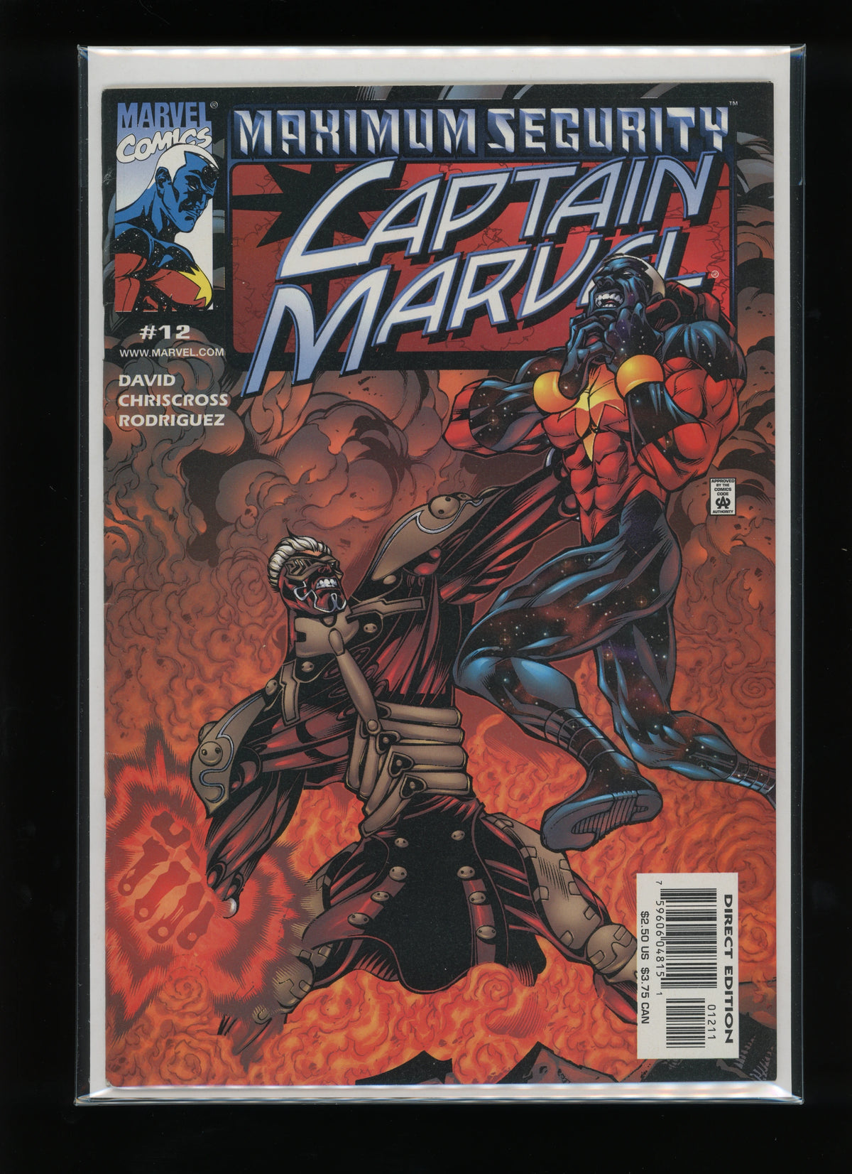 Front cover of Captain Marvel #12 (2000) by ChrisCross – Marvel Comics raw comic book
