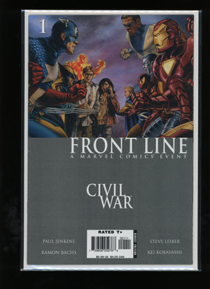 Front cover of Civil War: Front Line #1 (2006) by John Watson – Marvel Comics raw comic book