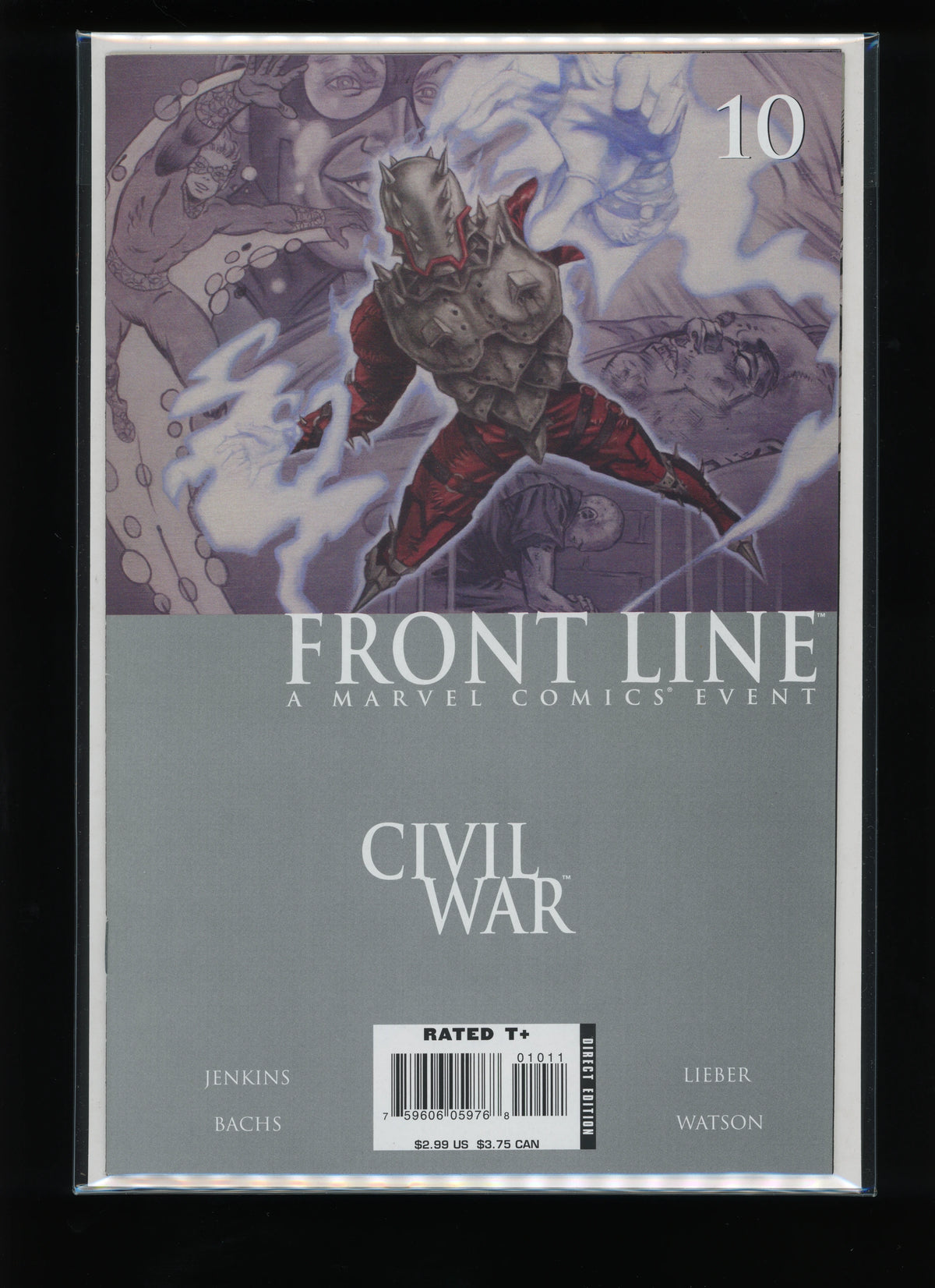 Front cover of Civil War: Front Line #10 published by Marvel Comics in 2006