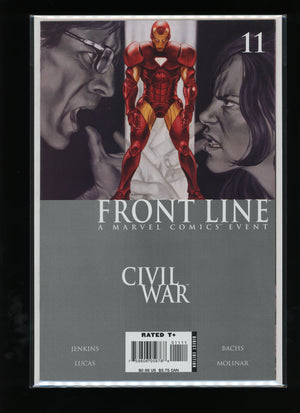 Front cover of Civil War: Front Line #11 (2007) by John Watson – Marvel Comics raw comic book