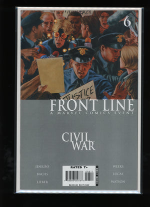 Front cover of Civil War: Front Line #6 published by Marvel Comics in 2006