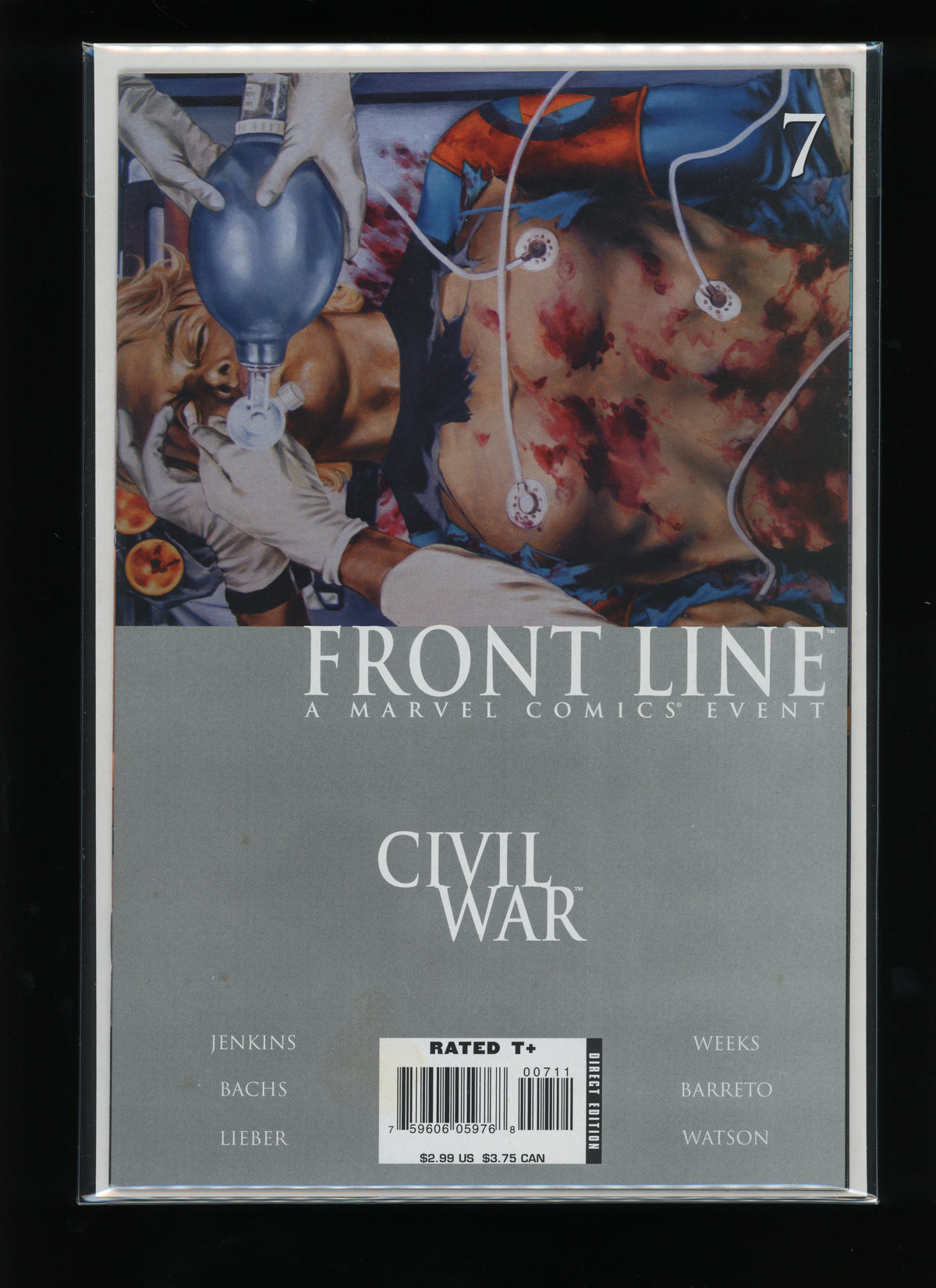 Front cover of Civil War: Front Line #7 published by Marvel Comics in 2006