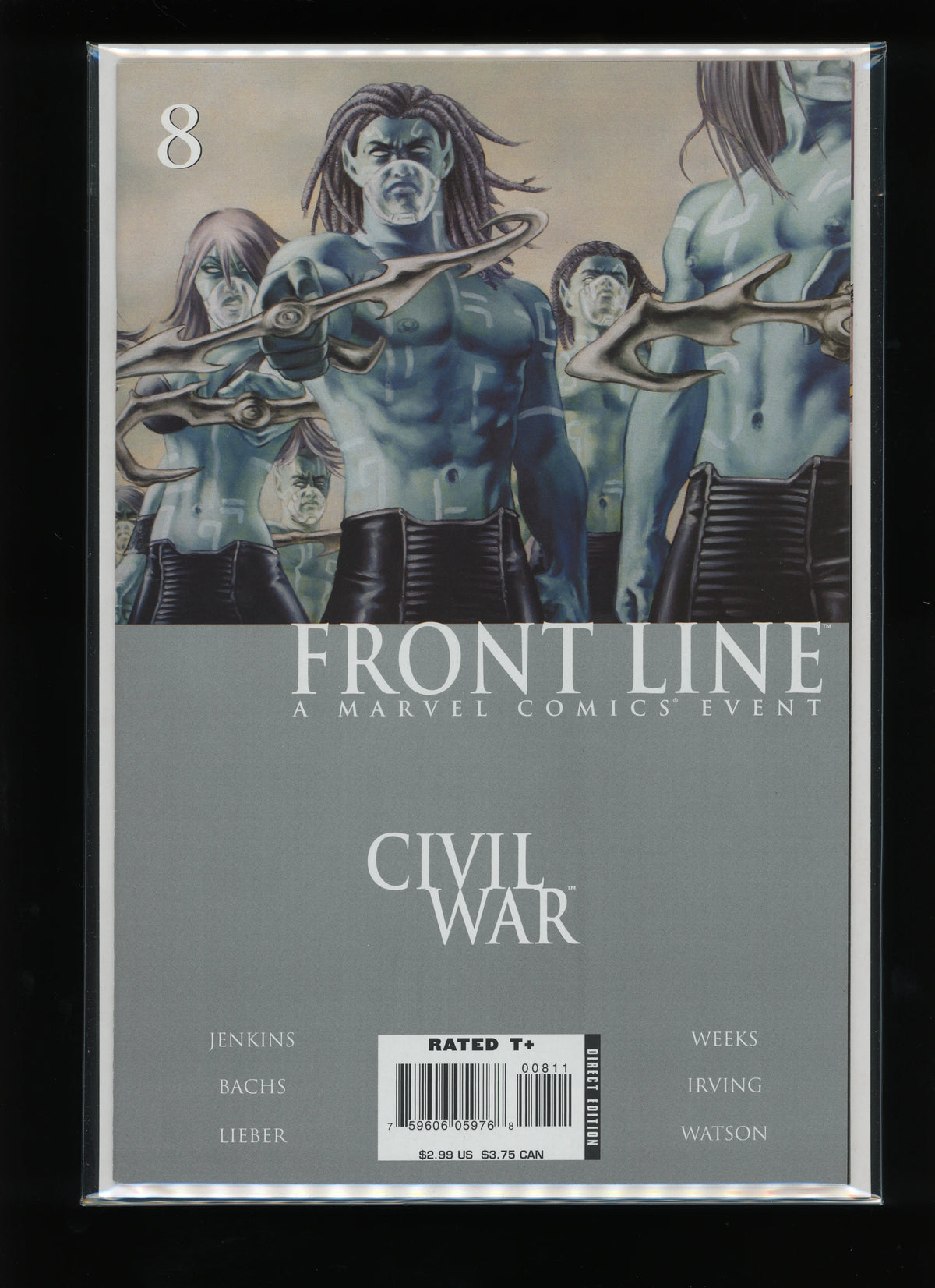 Front cover of Civil War: Front Line #8 published by Marvel Comics in 2006