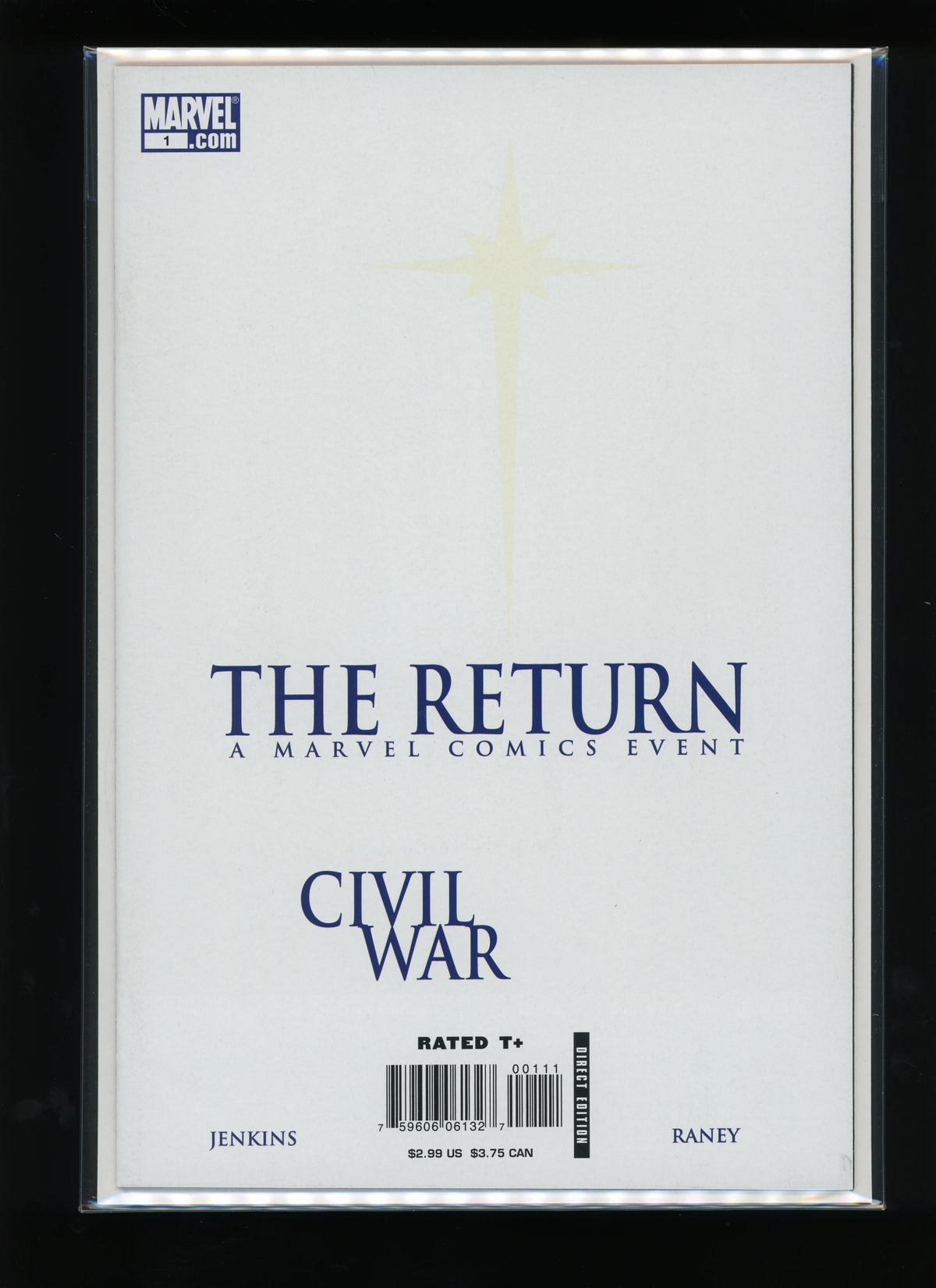 Front cover of Civil War: The Return #1 published by Marvel Comics in 2007