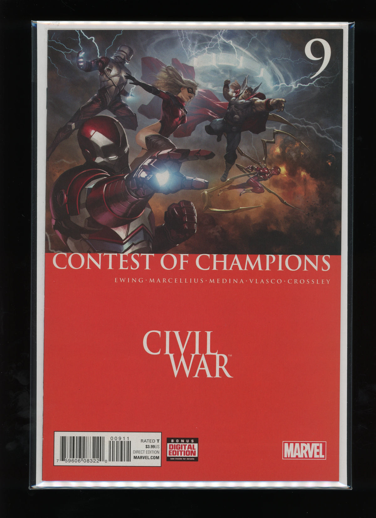 Front cover of Contest of Champions #9 published by Marvel Comics in 2016