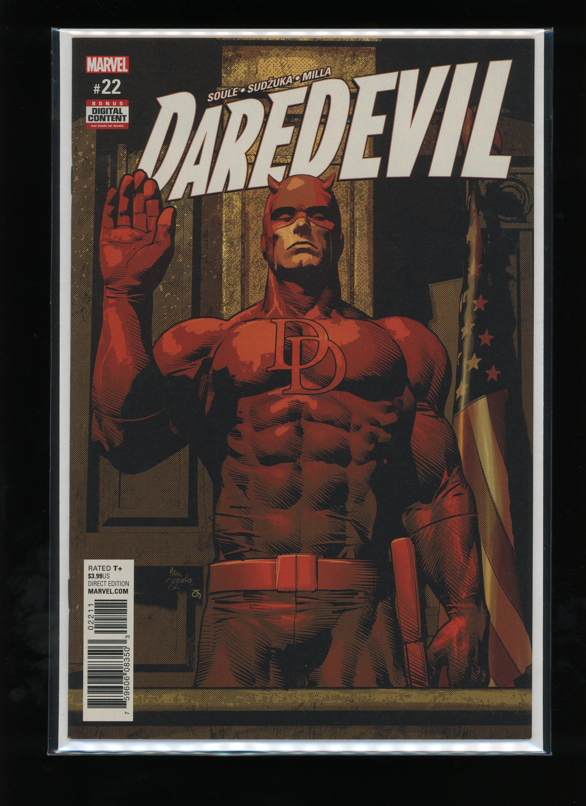 Front cover of Daredevil #22 (2017) by Mike Deodato Jr – Marvel Comics raw comic book