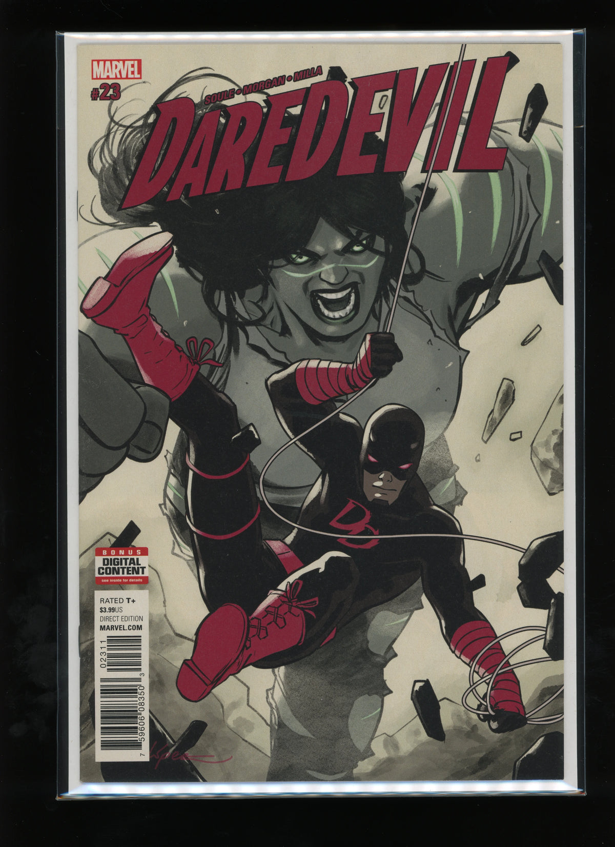 Front cover of Daredevil #23 (2017) by David Lopez – Marvel Comics raw comic book