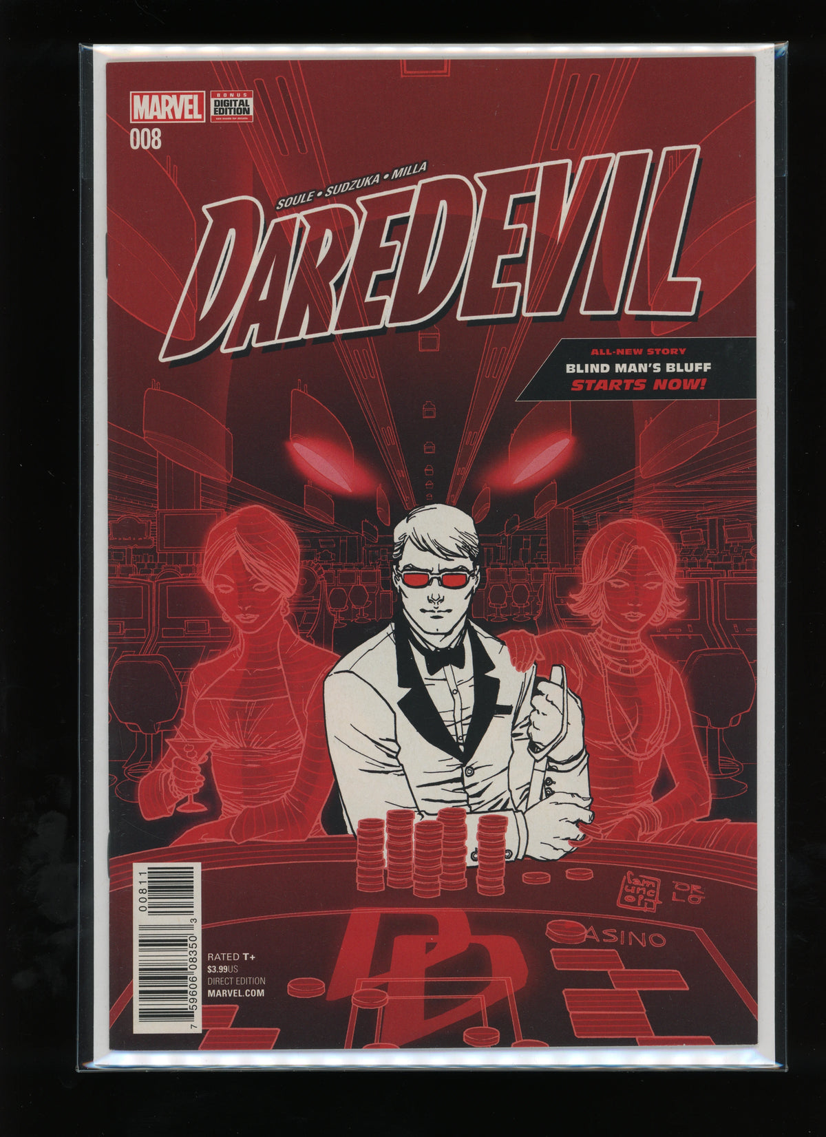 Front cover of Daredevil #8 (2016) by Giuseppe Camuncoli – Marvel Comics raw comic book