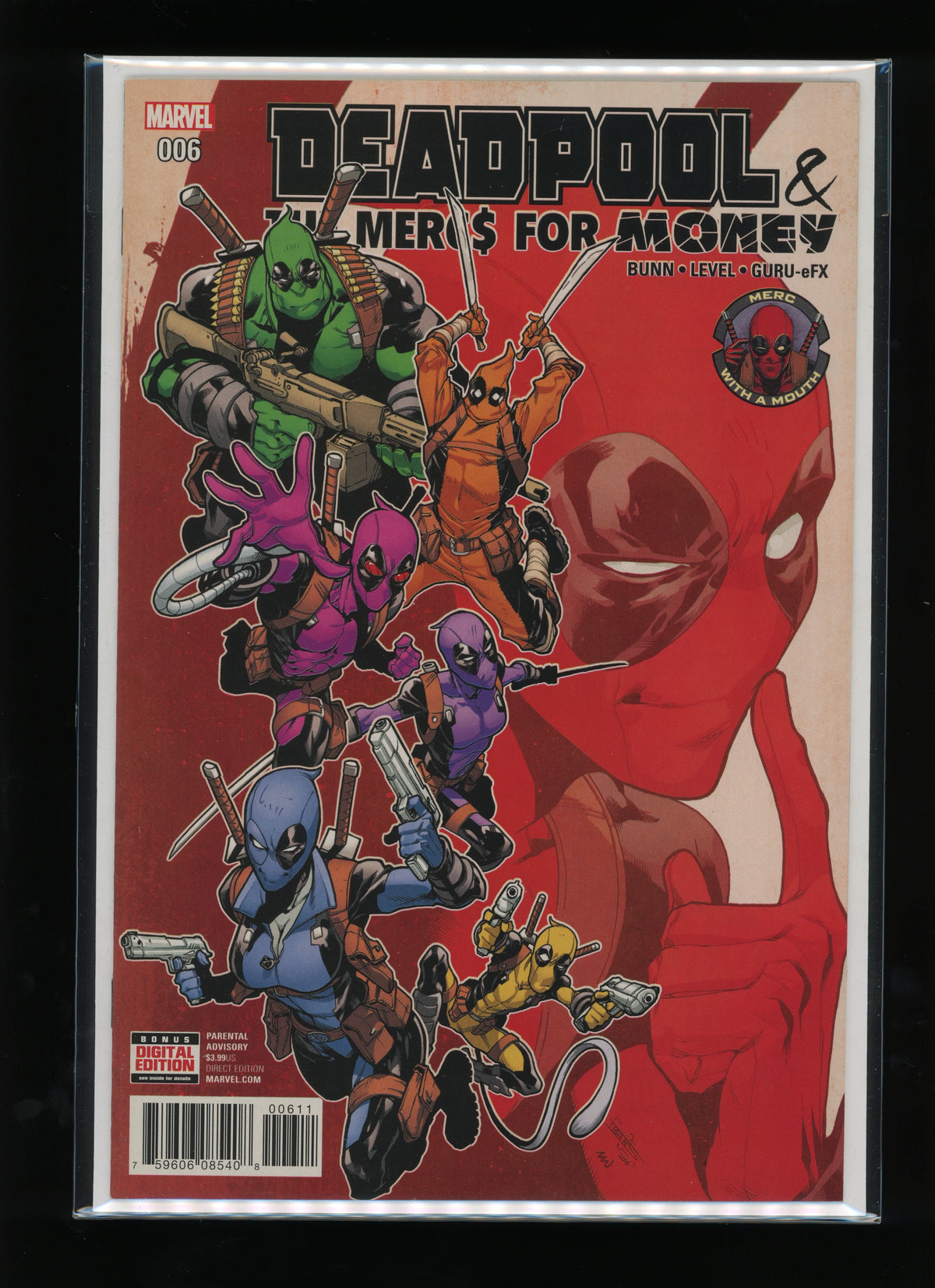 Front cover of Deadpool &amp; the Mercs for Money Vol. 2 #6 published by Marvel Comics in 2016